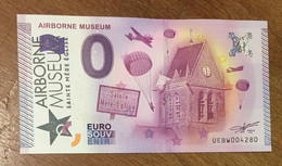 2015 BILLET 0 EURO SOUVENIR DPT 50 AIRBORNE MUSEUM + TAMPON ZERO 0 EURO SCHEIN BANKNOTE PAPER MONEY - Private Proofs / Unofficial