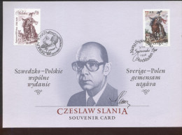 POLAND SWEDEN 1998 SLANIA KING SIGISMUND III WASA JOINT FDC ISSUE PRESENTATION ITEM ROYALTY KINGS - Lettres & Documents