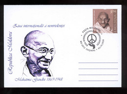 Moldova 2020 Special Postmark International Day Of Non-Violence Mahatma Gandhi Private FDC №008 - Moldavia