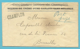 Brief Met Naamstempel CHAMPLON Als Noodstempel, Met Pen Geschreven PORT PAYE - Fortune Cancels (1919)