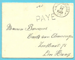 Brief Stempel WILLEBROECK 1 , Met Stempel PAYE  (noodstempel) - Fortune Cancels (1919)