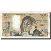France, 500 Francs, Pascal, 1976-11-04, TB+, Fayette:71.15, KM:156d - 500 F 1968-1993 ''Pascal''