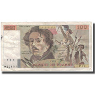 France, 100 Francs, Delacroix, 1979, B+, Fayette:69.3, KM:154b - 100 F 1978-1995 ''Delacroix''