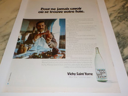 ANCIENNE PUBLICITE TON FOIE VICHY SAINT YORRE 1970 - Manifesti