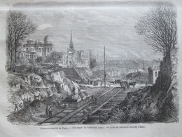 Gravure 1868 Embellissements  De PARIS   PERCEMENT DU  BOULEVARD ARAGO    Ancienne Barrière D Enfer - Arrondissement: 13