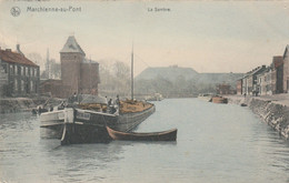 Marchienne-an-Pont , Sambre  ( Nels Série 19 N° 28 , Colorisée ; Péniche - Charleroi