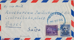 1947 VENEZUELA , SOBRE CIRCULADO ,  CARACAS - BASILEA , CORREO AÉREO - Venezuela