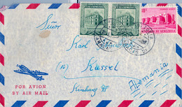 1956  VENEZUELA , SOBRE CIRCULADO , CARACAS - KASSEL , CORREO AÉREO - Venezuela