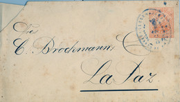 1896 BOLIVIA , ENTERO POSTAL / STATIONERY , CIRCULADO COCHABAMBA - LA PAZ - Bolivie