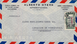 BOLIVIA , SOBRE CIRCULADO , COCHABAMBA - LENZKIRCH , CORREO AÉREO , FUNDACIÓN DE LA PAZ - Bolivia