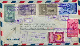 1950 VENEZUELA , SOBRE CERTIFICADO ENTRE CARACAS Y SAINT ETIENNE , CORREO AÉREO - Venezuela