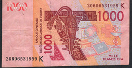 W.A.S. SENEGAL P715Kt 1000 FRANCS (20)20   4 P.h.    AVF - États D'Afrique De L'Ouest