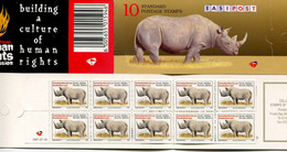 Südafrika South Afica Markenheftchen Booklet 18.7.97 Mi# 896I D/E Postfrisch/MNH - Fauna Rhino, Human Rights Cover - Markenheftchen