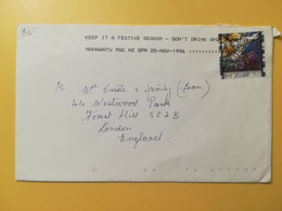 1996 BUSTA INTESTATA AIR MAIL NUOVA ZELANDA NEW ZEALAND BOLLO NATALE CHRISTAMS NOEL OBLITERE' - Lettres & Documents