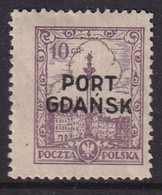 Port Gdansk 1926 Fi 13a Mint Hinged - Besatzungszeit