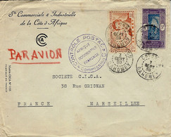 DAHOMEY - Enveloppe  Par Avion De COTONOU  Affr. 5 ,90 F  Dont N°59 + 110 - Censure Commission C - Briefe U. Dokumente