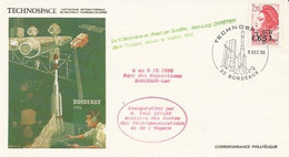TECHNOSPACE BORDEAUX,  Enveloppe Illustrée Cachet Temporaire Illustré 8 Décembre 1988 BORDEAUX - Altri & Non Classificati