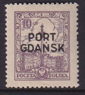 Port Gdansk 1926 Fi 13a Mint Hinged - Besatzungszeit