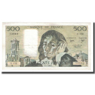 France, 500 Francs, Pascal, 1982, 1982-01-07, TTB+, Fayette:71.26, KM:156e - 500 F 1968-1993 ''Pascal''