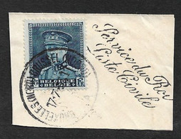 1933 - BELGIQUE - 1Fr.75 Yv.320 Sur Pièce SERVICE DU ROI / LISTE CIVIL - Used Stamps