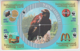 CHINA BIRD EAGLE PUZZLE OF 4 CARDS - Arenden & Roofvogels