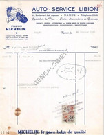 N 96 BELGIQUE BELGIUM ANVERS 1957 Auto Service Libion Bd Ad Aquam - PNEUS MICHELIN   à LATOUR - Automobilismo