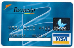 Banesto Spain, Magnetic Visa Credit Card, # Cc-9 - Credit Cards (Exp. Date Min. 10 Years)