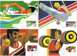 ETATS UNIS    4 Cartes, 8 Avril 1983, Jeux Olympiques De LOS ANGELES ( Voir Scans ) - Maximum Cards