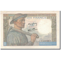 France, 10 Francs, Mineur, 1942-06-11, TTB, Fayette:8.3, KM:99c - 10 F 1941-1949 ''Mineur''