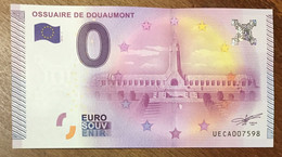 2015 BILLET 0 EURO SOUVENIR DPT 55 OSSUAIRE DE DOUAUMONT ZERO 0 EURO SCHEIN BANKNOTE PAPER MONEY - Private Proofs / Unofficial