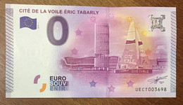 2015 BILLET 0 EURO SOUVENIR DPT 56 CITÉ DE LA VOILE ÉRIC TABARLY ZERO 0 EURO SCHEIN BANKNOTE PAPER MONEY - Essais Privés / Non-officiels