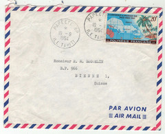 Polynésie Française // Lettre Pour La Suisse (Bienne) 18.09.1954 - Covers & Documents