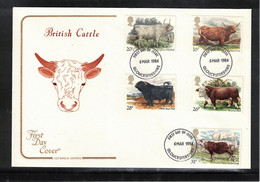 Great Britain 1984 British Cattle Cotswold Covers FDC - Farm