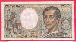 200 Francs "Montesquieu" 1986-------Série R.038---DANS L ETAT - 200 F 1981-1994 ''Montesquieu''