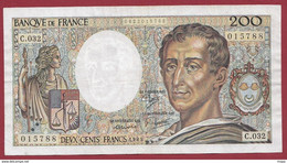 200 Francs "Montesquieu" 1985------ALPH.C.032----DANS L ETAT - 200 F 1981-1994 ''Montesquieu''