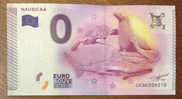 2015 BILLET 0 EURO SOUVENIR DPT 62 NAUSICAA REQUIN TORTUE MARINE ZERO 0 EURO SCHEIN BANKNOTE PAPER MONEY - Essais Privés / Non-officiels