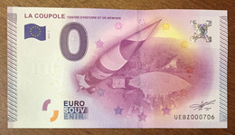2015 BILLET 0 EURO SOUVENIR DPT 62 LA COUPOLE ZERO 0 EURO SCHEIN BANKNOTE PAPER MONEY - Pruebas Privadas