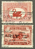 AUSTRALIA 1929 Swan / 1934 John Macarthur - Used-Hinged - Sheep  - Merino Ram - Andere & Zonder Classificatie