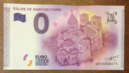 2015 BILLET 0 EURO SOUVENIR DPT 63 ÉGLISE DE SAINT-NECTAIRE ZERO 0 EURO SCHEIN BANKNOTE PAPER MONEY - Essais Privés / Non-officiels