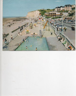 CPSM Grand Format C54 VEULES LES ROSES La Plage Et Le Jardin D'enfants-plan D'eau-tobogans -jeux Voitures Des Années 60. - Veules Les Roses