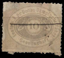 1866 Österreich Donau-Dampfschiff-Fahrt  D.D.S.G ( DDSG )- 10kr Mi.2 - Gebraucht - Federzugentwertung - Levante-Marken