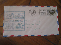 WASHINGTON D.C. 1932 To Benton Harbor Berrier Michigan B. Franklin Air Mail UC7 UC2 Postal Stationery Cover USA - 1921-40