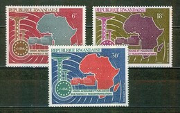 Carte De L'Afrique - RUANDA - Union Africaine Et Malgache Des Postes Et Télécommunications - N° 1 à 3 ** - 1967 - Altri & Non Classificati