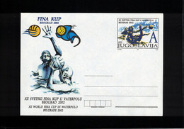 Jugoslawien / Yugoslavia 2002 Waterpolo World FINA Cup Postal Stationery Letter - Wasserball