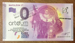 2015 BILLET 0 EURO SOUVENIR DPT 75 NAPOLÉON 1er + TAMPONS ZERO 0 EURO SCHEIN BANKNOTE PAPER MONEY - Essais Privés / Non-officiels