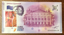 2015 BILLET 0 EURO SOUVENIR DPT 75 OPÉRA GARNIER + TIMBRE ZERO 0 EURO SCHEIN BANKNOTE PAPER MONEY - Pruebas Privadas