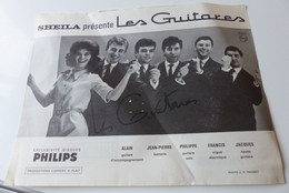 Autographe Les Guitares (accompagnent Sheila) - Autographs