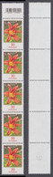 !a! GERMANY 2020 Mi. 3509 MNH Vert.STRIP(5) -coils- W/ Top Margin & Backside Number (45) - Flowers: Daylily - Neufs