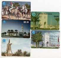 QATAR LOT 5 TELECARTES PALMIER - Qatar