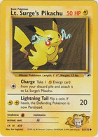 Pokemon (engl.): Gym Heroes - 81 Lt. Surge's Pikachu, Common; New - Pokemon